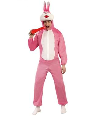 Fato de coelho cor-de-rosa