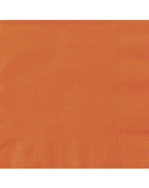 20 grote oranje servette (33x33 cm) - Basis Kleuren Lijn