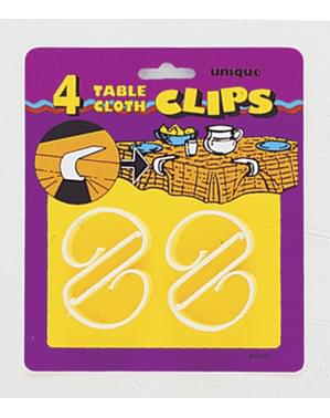 4 tablecloth fasteners