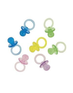 18 chupetas de cores variadas de decoração
