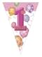 Lot 1º anniversaire rose