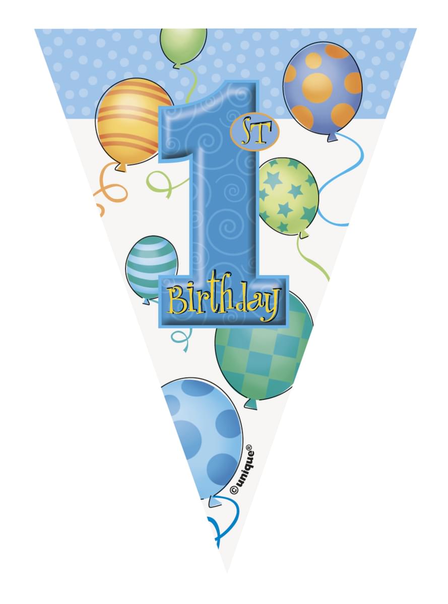 Conjunto de 1º aniversário azul