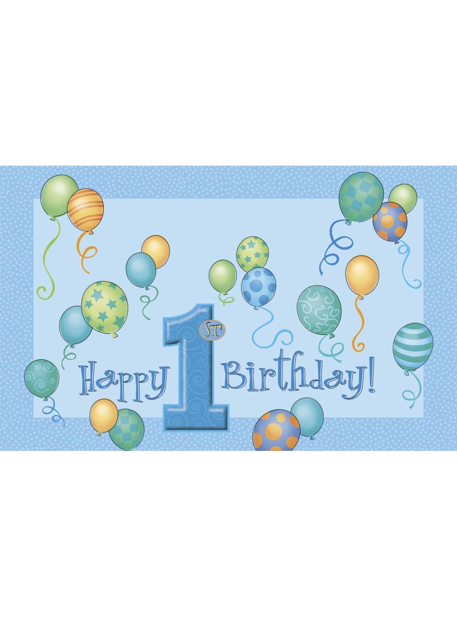 1st birthday set in blue
