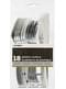 Set of silver plastic cutlery - Basic Colours Line