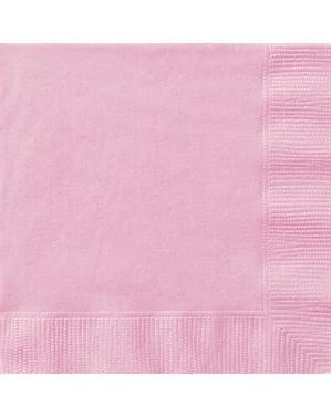 20 tovaglioli grandi rosa chiar (33x33 cm) - Linea Colori Basic