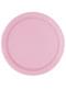 Sett med 8 lys rosa dessert tallerkener - Basic Line Colours