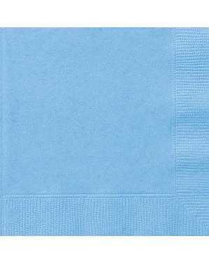 Set 20 stora servetter himmelsblå - Kollektion Basfärger