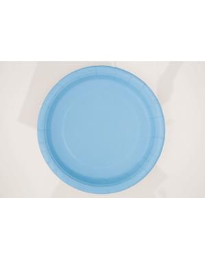 Teller Set himmelblau 8-teilig - Basic-Farben Kollektion