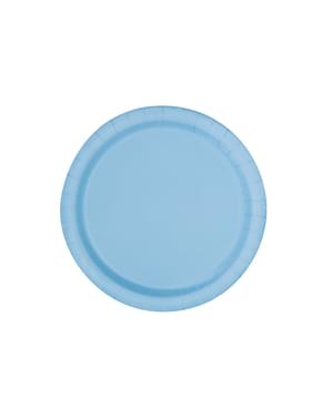 Set 20 piring dessert langit biru - Warna Garis Dasar