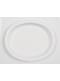 8 plateaux ovales blancs - Gamme couleur unie