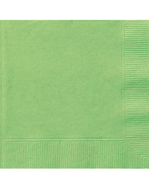 20 grandes Serviettes en papier vertes- Gamme couleur unie