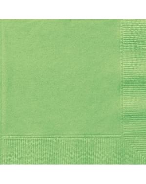 20 șervețele mari verde lime (33x33 cm) - Gama Basic Colors
