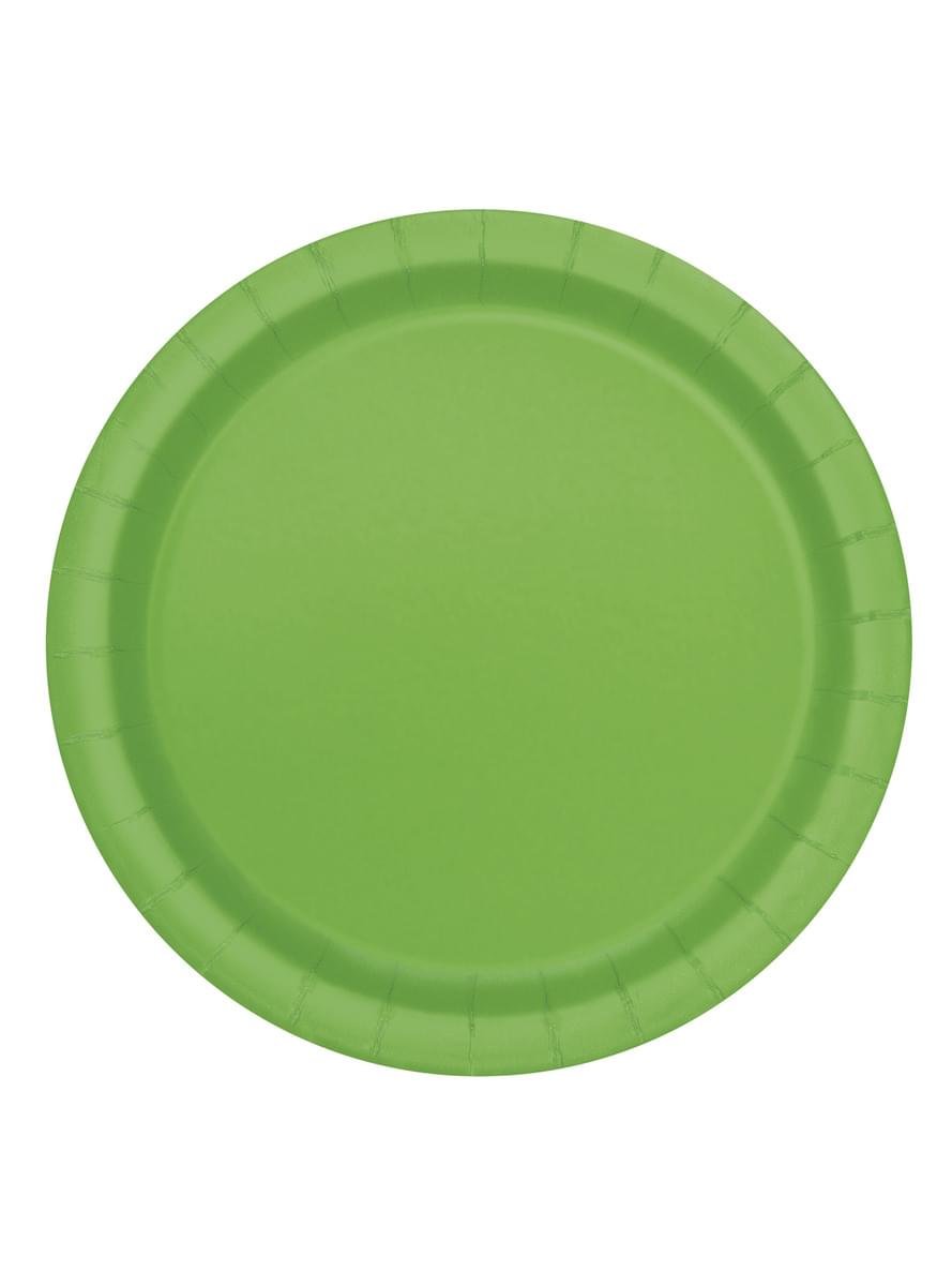 8 piatti per dolce verde lim (18 cm) - Linea Colori Basic