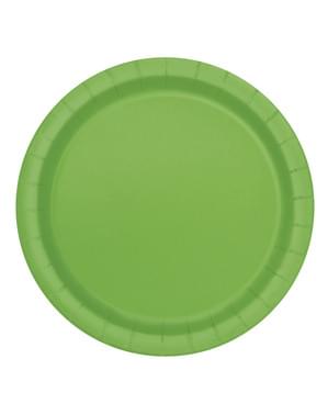 8 piatti per dolce verde lim (18 cm) - Linea Colori Basic