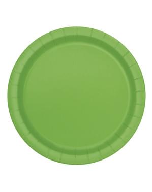 Set 8 tallrikar limegröna - Kollektion Basfärger
