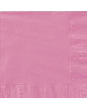 Große Servietten Set rosa 20-teilig - Basic-Farben Kollektion