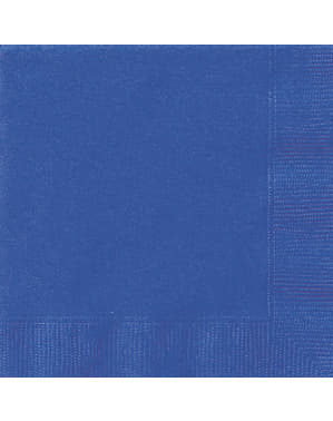 Set 20 stora servetter mörkblå - Kollektion Basfärger