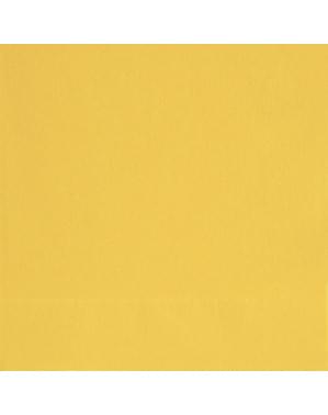 50 बड़े पीले रुमाल का सेट - बेसिक कलर्स लाइन