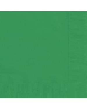 Set 20 napking hijau zamrud besar - Basic Colors Line
