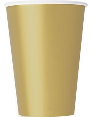 10 grands gobelets dorés - Gamme couleur unie