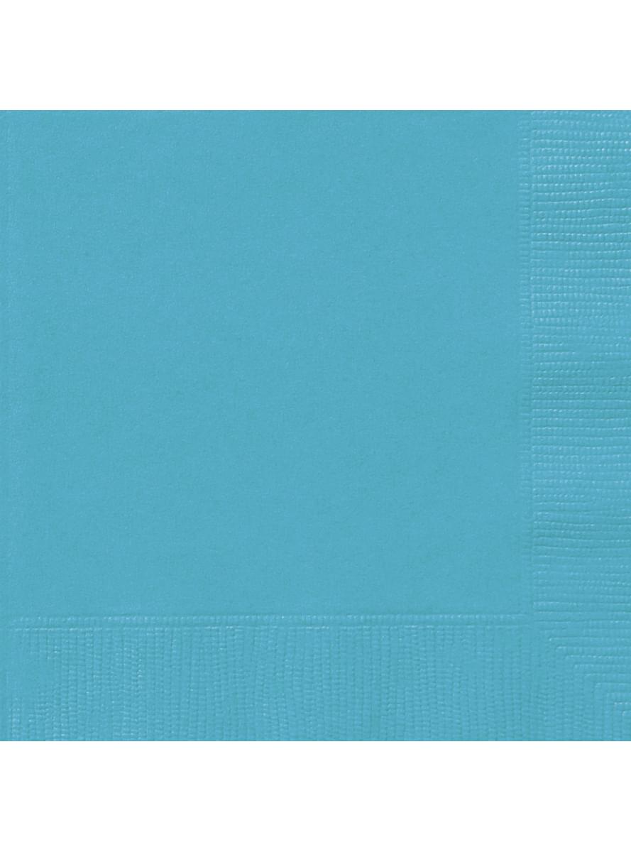 20 Havblå Servietter (33x33 cm) - Basale Farver Linje