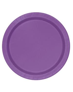 8 platos pequeños morados (18 cm) - Línea Colores Básicos