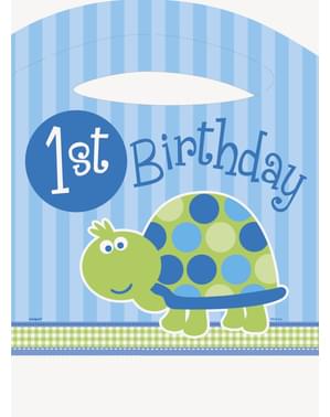 Set 1º anniversaire tortue bleu