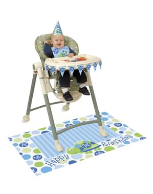 Set 1º anniversaire tortue bleu