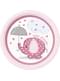 Set de 8 farfurii medii roz - Umbrellaphants Pink