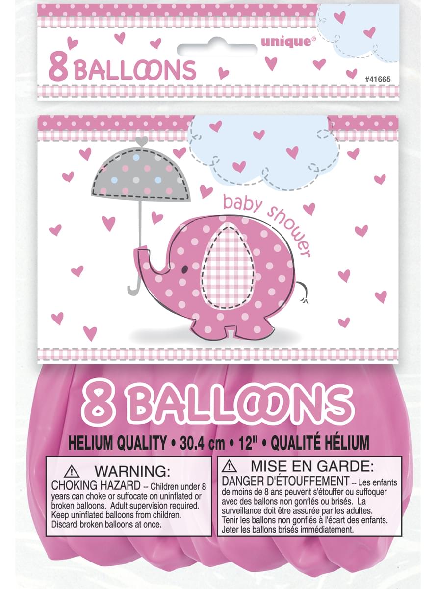 8 rozih balona (30cm) - Umbrellaphants Plave