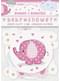 Ghirlandă Baby Shower roz - Umbrellaphants Pink