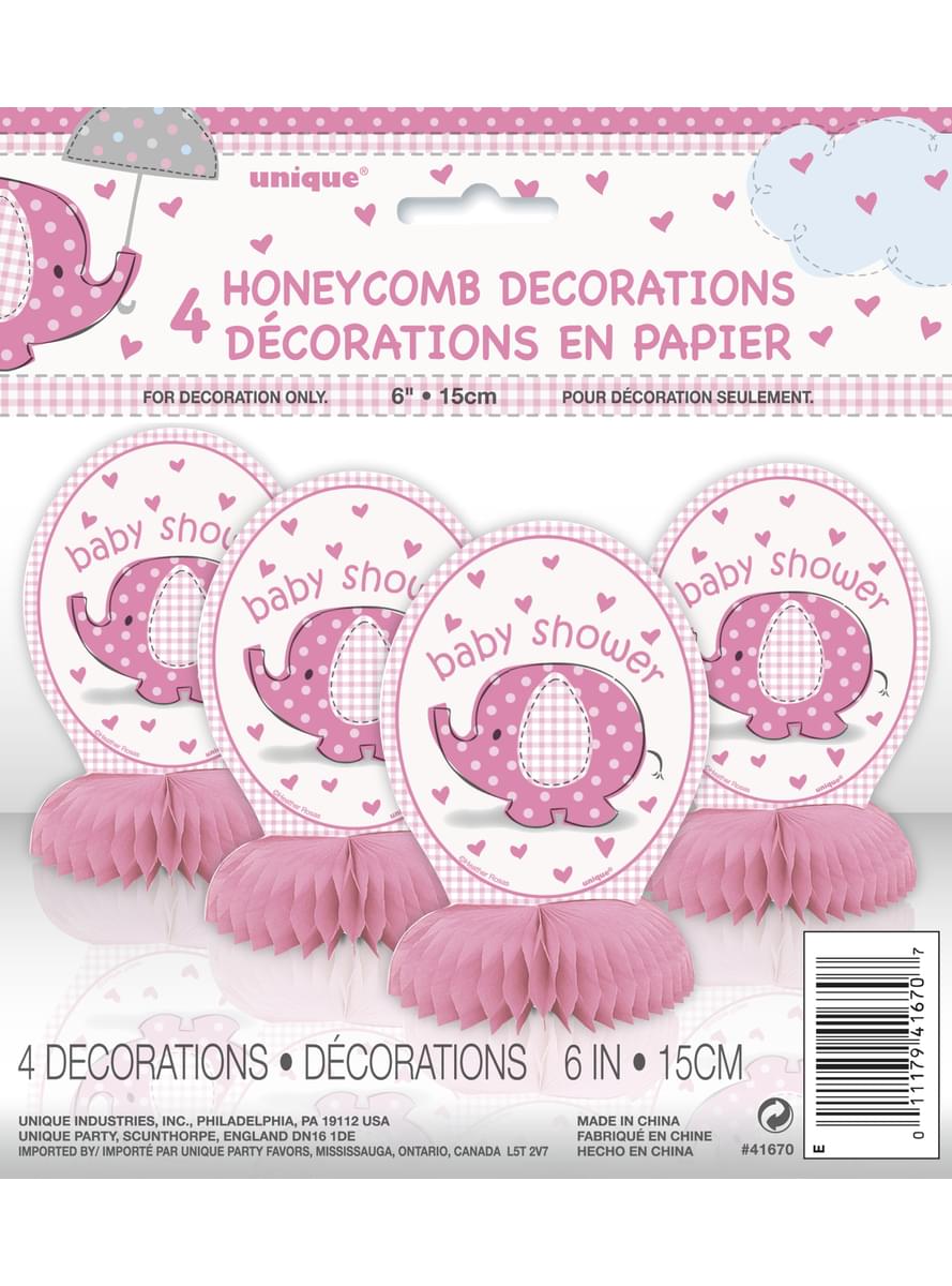 Tischdeko Set rosa 4-teilig - Umbrellaphants Pink