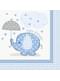 12 Servietten blau (33x33 cm) - Umbrellaphants Blue