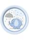 8 assiettes moyennes bleues - Umbrellaphants Blue