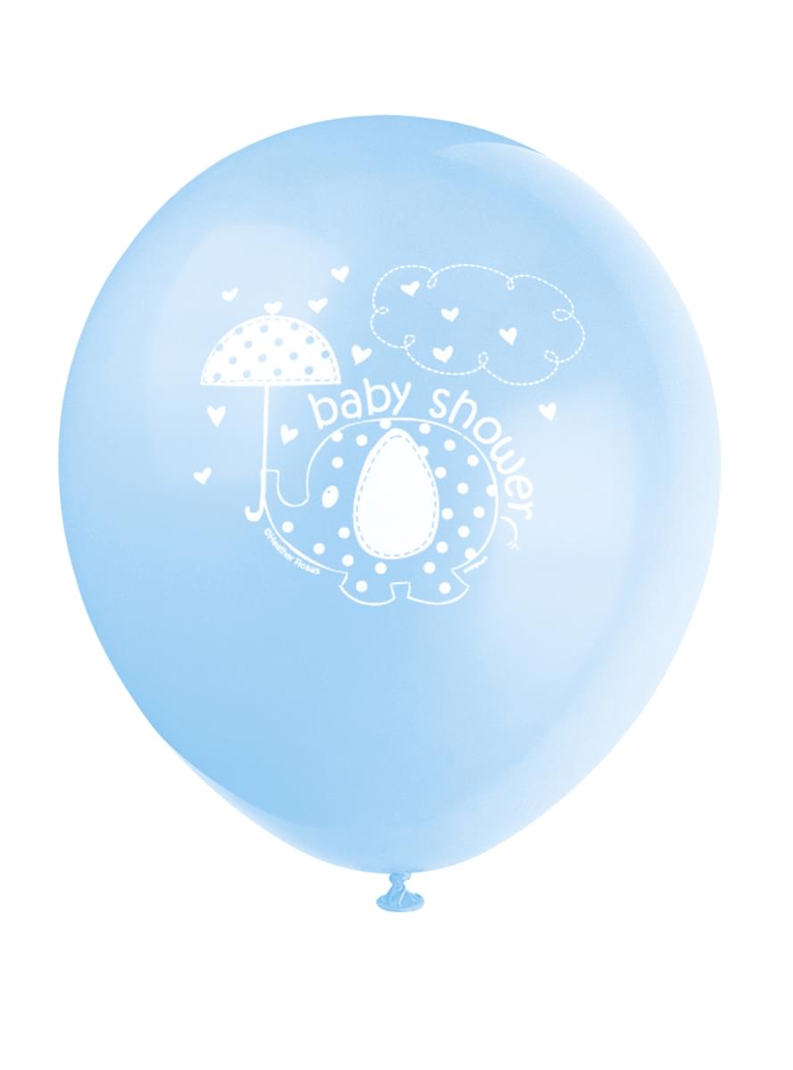 8 db kék léggömb (30 cm) - Umbrellaphants Blue
