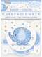 Guirlande Baby Shower bleu - Umbrellaphants Blue