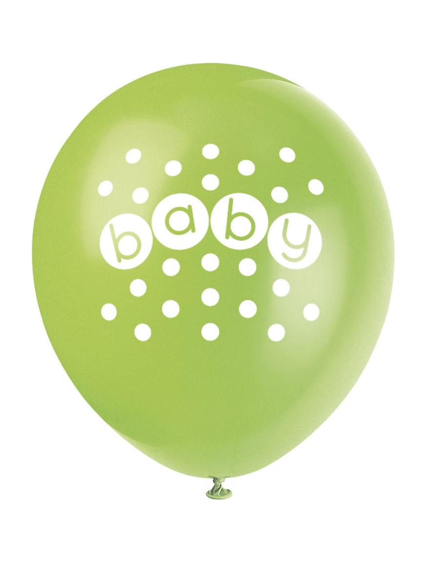 Sett med 8 ballonger - Pastell Baby Shower