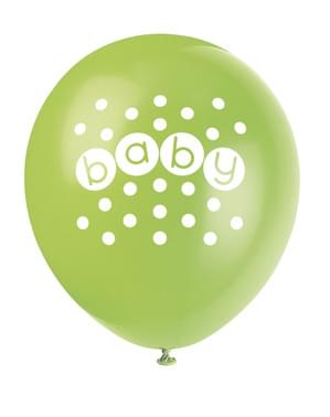 Sæt af 8 ballonner - Pastel Baby Shower