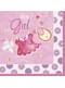 16 kpl isoa It's a girl servettiä - Clothesline Baby Shower