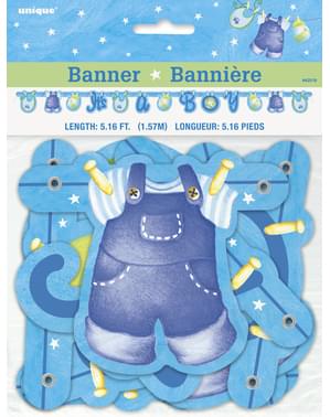 Guirnalda It's a Boy -Blue Clothesline Baby Shower