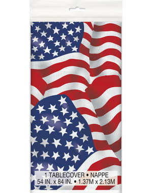 Toalha de plástico Bandeira USA - Festa Estados Unidos