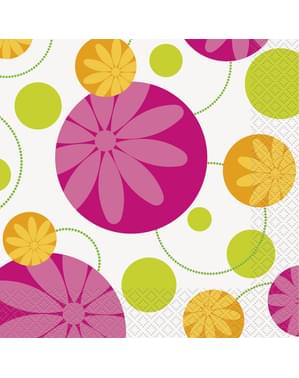 16 grandes Serviettes en papier - Summer Flower