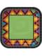 Set of 10 medium square dessert plates with Mexican decorations - Fiestivity