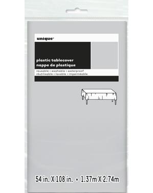 Große Tischdecke silber - Basic-Farben Kollektion
