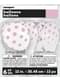 6 globos blancos con topos rosas (30 cm)