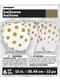 6 white balloons with gold spots (30 cm)