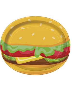 8 plateaux ovales hamburger