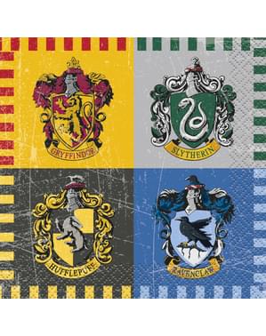 16 küçük Hogwarts Evleri peçeteleri - Harry Potter