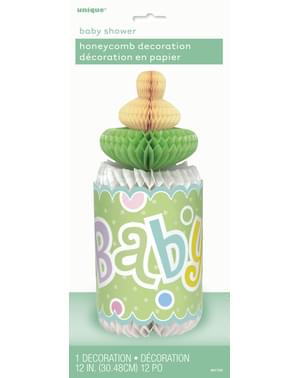 Groene babyfles middenstuk - Baby Shower