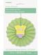 Abanico de papel decorativo verde - Baby Shower